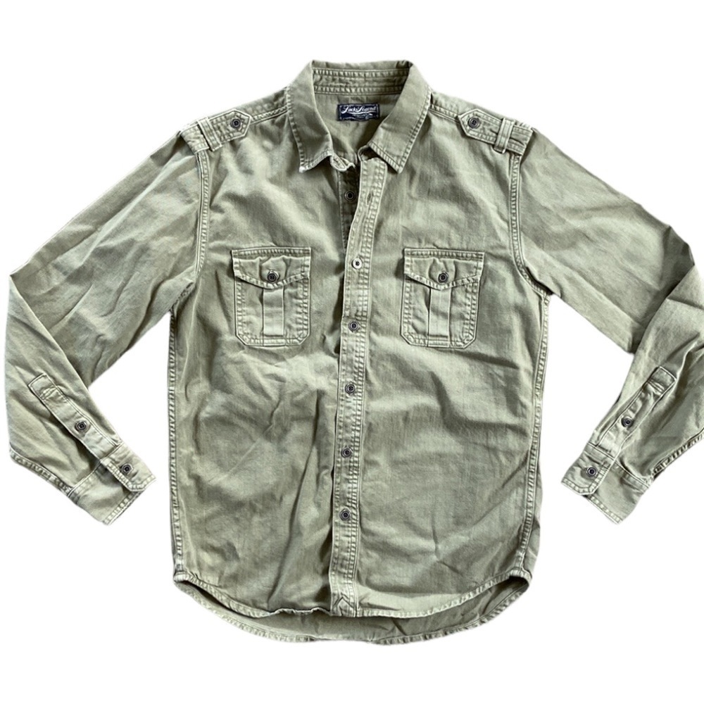 Lucky Legend Women’s Olive Military Long Sleeve Shirt Size Small